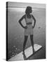 Model Tee Matthews Wearing Two Piece Bathing Suit by Jantzen-Alfred Eisenstaedt-Stretched Canvas