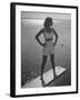 Model Tee Matthews Wearing Two Piece Bathing Suit by Jantzen-Alfred Eisenstaedt-Framed Photographic Print