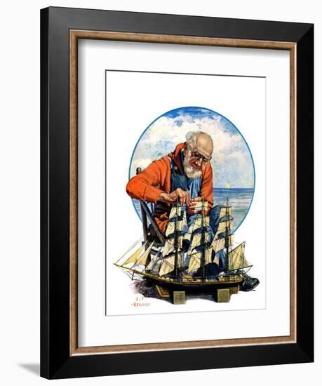 "Model Three Masted Ship,"September 17, 1927-J.F. Kernan-Framed Giclee Print