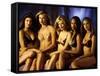 Model Tyra Banks and Other Victoria's Secret Models During Commercial Shoot-Marion Curtis-Framed Stretched Canvas