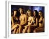 Model Tyra Banks and Other Victoria's Secret Models During Commercial Shoot-Marion Curtis-Framed Premium Photographic Print