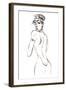 Model wearing a backless dress and a monocle-Neale Osborne-Framed Giclee Print