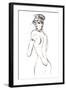 Model wearing a backless dress and a monocle-Neale Osborne-Framed Giclee Print