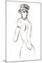 Model wearing a backless dress and a monocle-Neale Osborne-Mounted Giclee Print