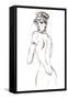 Model wearing a backless dress and a monocle-Neale Osborne-Framed Stretched Canvas