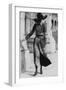 Model Wearing a Belted Valentino Wool Coat with Positano Foulard Design-Henry Clarke-Framed Premium Giclee Print
