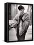 Model Wearing a Fringed Shawl Made of Natural Norwegian Blue Fox, Selling For $750-Gordon Parks-Framed Stretched Canvas