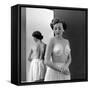 Model Wearing Adhesive Strapless Brassiere Designed by Charles L. Langs, New York, NY, May 1949-Nina Leen-Framed Stretched Canvas