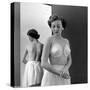 Model Wearing Adhesive Strapless Brassiere Designed by Charles L. Langs, New York, NY, May 1949-Nina Leen-Stretched Canvas