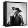 Model Wearing Bandanna Base under Straw Skimmer-Gordon Parks-Framed Stretched Canvas