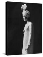 Model Wearing Costume from Collection of Famous Designers-Paul Schutzer-Stretched Canvas