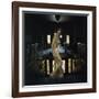 Model Wearing Gold Beaded Sheath Gown by Designer Helen Rose-Gordon Parks-Framed Photographic Print