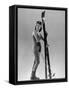 Model Wearing Long Wool Ski Underwear-Gjon Mili-Framed Stretched Canvas