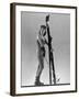 Model Wearing Long Wool Ski Underwear-Gjon Mili-Framed Photographic Print