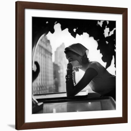 Model Wearing Nursemaid's Kerchief by Lilly Dache-Gordon Parks-Framed Photographic Print