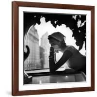 Model Wearing Nursemaid's Kerchief by Lilly Dache-Gordon Parks-Framed Photographic Print