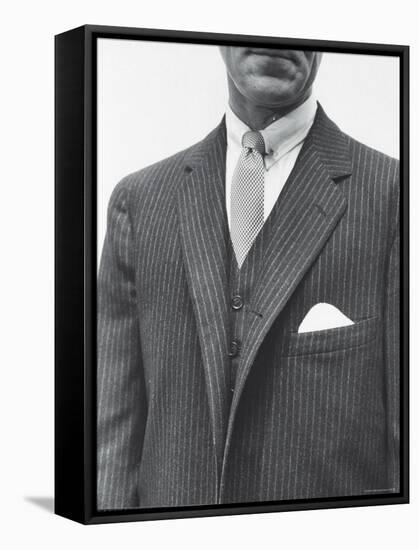 Model Wearing Proper Fashion Suit-Nat Farbman-Framed Stretched Canvas