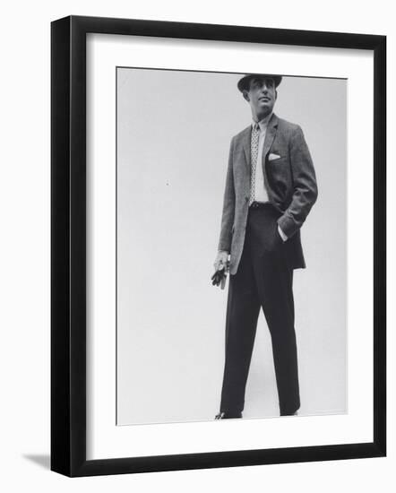 Model Wearing Proper Fashion Suits-Nat Farbman-Framed Photographic Print