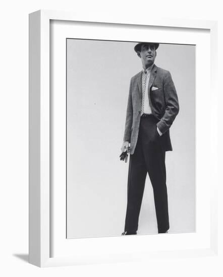 Model Wearing Proper Fashion Suits-Nat Farbman-Framed Photographic Print