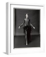 Model Wearing See Through Dress Designed by Yves St. Laurent, at New York City Fashion Show-Bill Ray-Framed Photographic Print