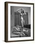 Model Wearing Sunglasses and Swim Suit Sunbathing on Roof of Rockefeller Center-Alfred Eisenstaedt-Framed Photographic Print