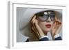 Model Wearing White Hat by Saint Laurent-Alex Chatelain-Framed Premium Giclee Print