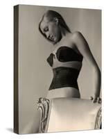 Model Wearing Wire Bra Designed by Charles L. Langs-Nina Leen-Stretched Canvas