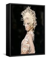Model Wears a Creation by French Fashion Designer Jean-Paul Gaultier-null-Framed Stretched Canvas