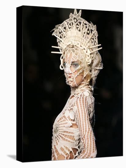 Model Wears a Creation by French Fashion Designer Jean-Paul Gaultier-null-Stretched Canvas
