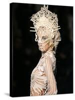 Model Wears a Creation by French Fashion Designer Jean-Paul Gaultier-null-Stretched Canvas