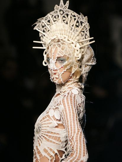 'Model Wears a Creation by French Fashion Designer Jean-Paul Gaultier ...