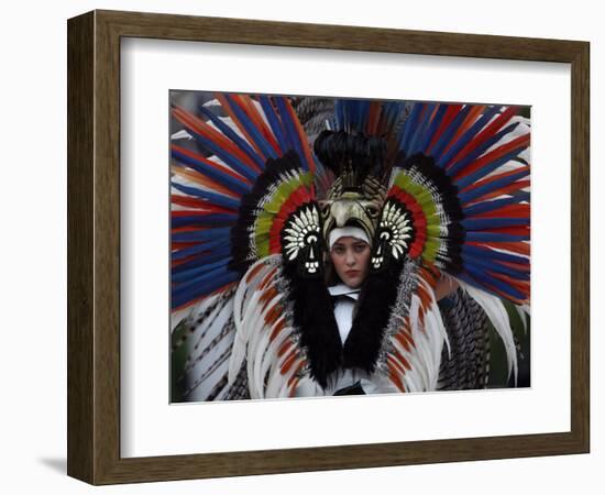 Model Wears Creation by Mexico's Fashion Designer Alejandro Carlini at International Designers Show-null-Framed Photographic Print