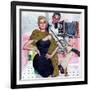 Model Wife  - Saturday Evening Post "Leading Ladies", August 13, 1955 pg.20-Joe deMers-Framed Giclee Print