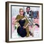 Model Wife  - Saturday Evening Post "Leading Ladies", August 13, 1955 pg.20-Joe deMers-Framed Giclee Print