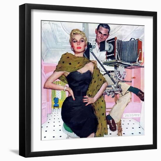 Model Wife  - Saturday Evening Post "Leading Ladies", August 13, 1955 pg.20-Joe deMers-Framed Giclee Print