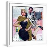 Model Wife  - Saturday Evening Post "Leading Ladies", August 13, 1955 pg.20-Joe deMers-Framed Giclee Print