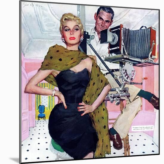 Model Wife  - Saturday Evening Post "Leading Ladies", August 13, 1955 pg.20-Joe deMers-Mounted Giclee Print