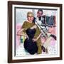 Model Wife  - Saturday Evening Post "Leading Ladies", August 13, 1955 pg.20-Joe deMers-Framed Giclee Print