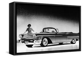 Model with a Cadillac Car, 1958-null-Framed Stretched Canvas