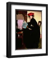 Model with a Japanese Fan-Alfred Henry Maurer-Framed Giclee Print