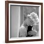 Model with Cap Embracing a Cat, 1960s-John French-Framed Giclee Print