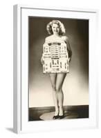 Model with Drawer Pull Display-null-Framed Art Print