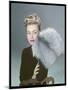 Model with Fur Muff-null-Mounted Photographic Print