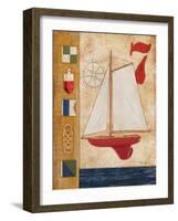 Model Yacht Collage III-Paul Brent-Framed Art Print