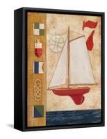 Model Yacht Collage III-Paul Brent-Framed Stretched Canvas