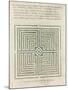 Modèle de labyrinthe de jardin-null-Mounted Giclee Print