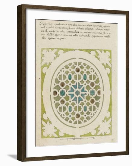 Modèle de parterre de jardin oval-null-Framed Giclee Print