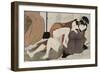 Modèles d'étreintes-Katsushika Hokusai-Framed Giclee Print