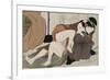 Modèles d'étreintes-Katsushika Hokusai-Framed Giclee Print