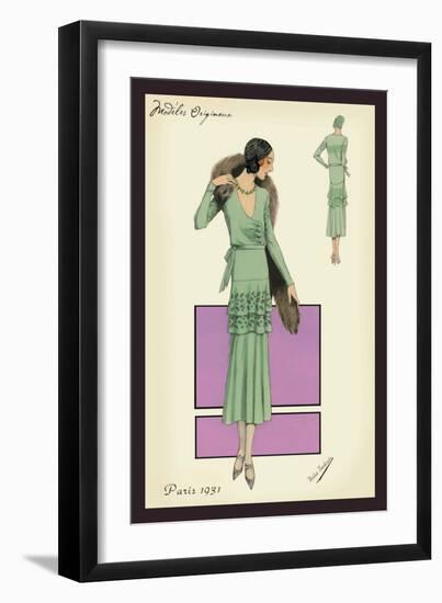 Modeles Originaur: In Green-null-Framed Art Print